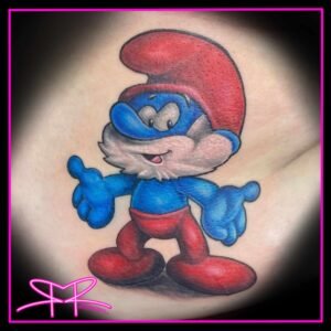 Smurf Cartoon Tattoo at Rad Ink Florida